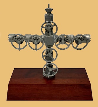 Oil and gas frac stack oilfield gift award handmade