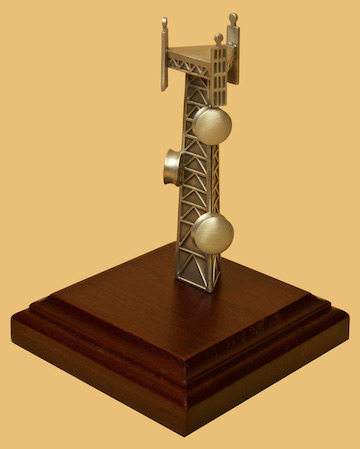 Custom cell tower saftey desktop award plaque