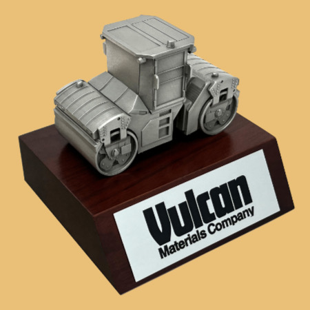 Asphalt compactor roller award trophy plaque operator gift custom made