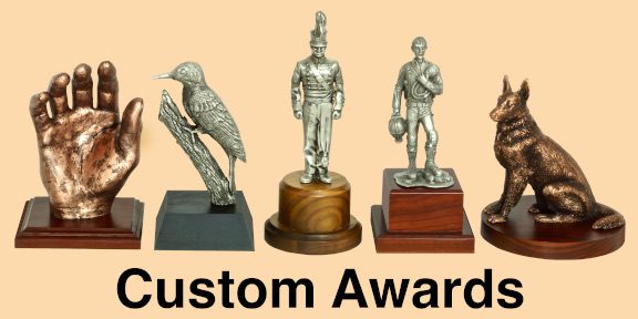 Custom hand made trophies gifts and awards made in USA