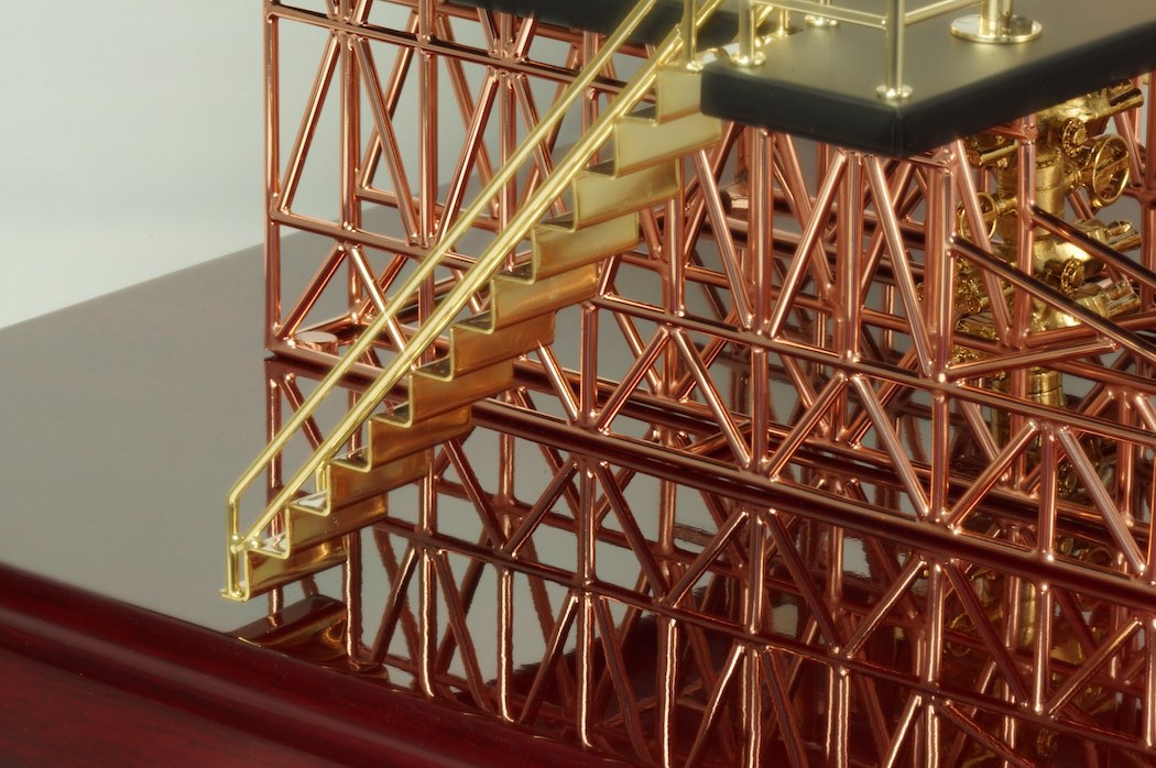 Oilfield drilling rig substructure detailed view
