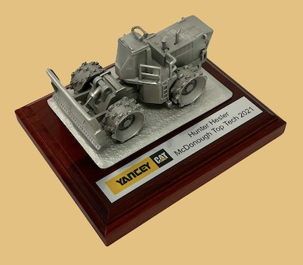 Earthmoving model heavy machinery operator gift awards earth compactor desktop model