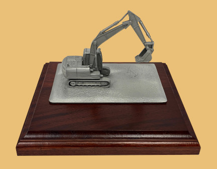 Groundbreaking awards plaque bucket excavator model