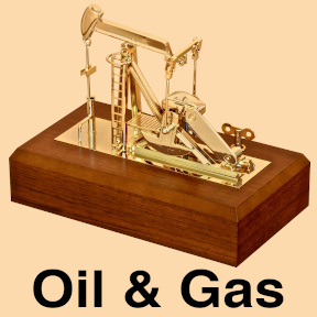Oil and gas oilfield gifts ideas gold plated oil well pump jack model award deal toy