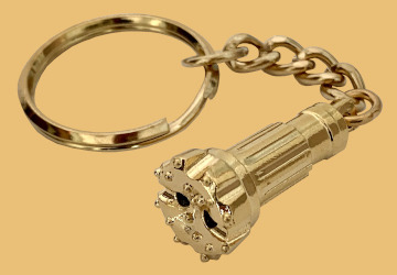 Gold plated hammer bit keychain drillers gift