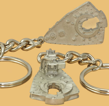 Keychain of oilfield power tongs gift for drilling crews