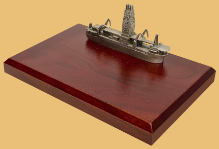 Drill ship offshore oilfield gifts and gas drilling model award 