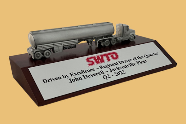 Petroleum hauler trucking award for Speedway SWTO service