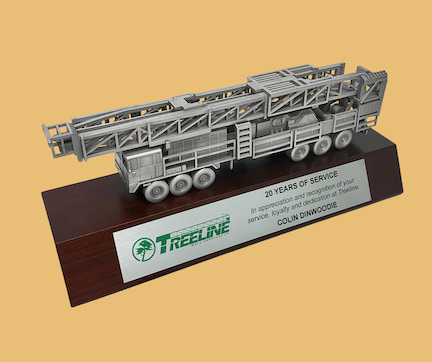 Oilfield workover servie rig saftey award or plaque trophy for executive oil and gas decoration
